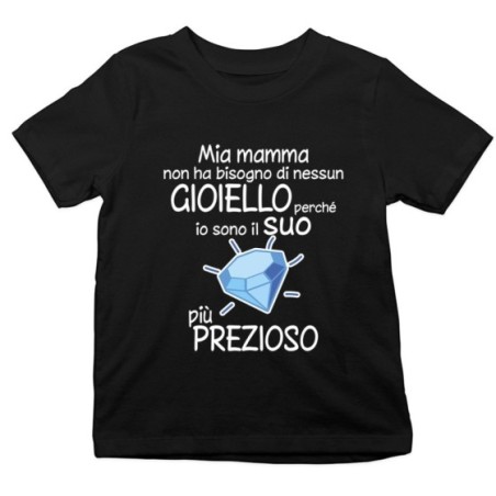 T-shirt bambino mia mamma non ha bisogno di nessun...