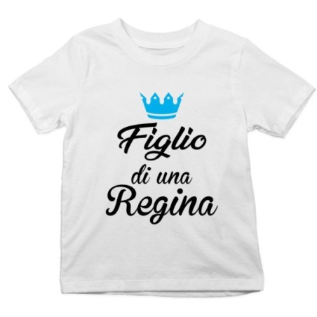 T-shirt bambino figlio di una regina figlia di una regina...