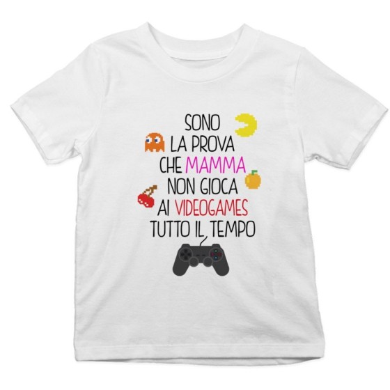 T-shirt bambino sono la prova che mamma non gioca ai videogames tutto il tempo Per la mamma