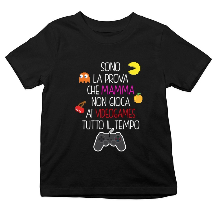 T-shirt bambino sono la prova che mamma non gioca ai videogames tutto il tempo Per la mamma