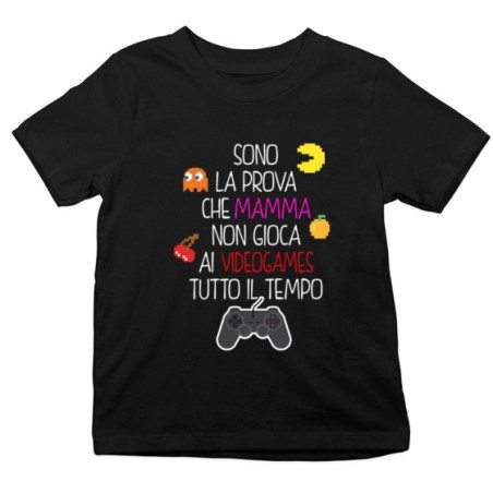 T-shirt bambino sono la prova che mamma non gioca ai videogames tutto il tempo Per la mamma