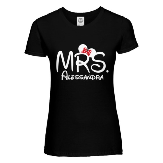 T-shirt donna personalizzabile con nome mrs Per la mamma