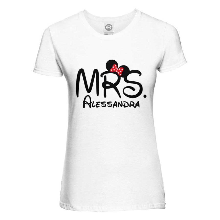 T-shirt donna personalizzabile con nome mrs Per la mamma