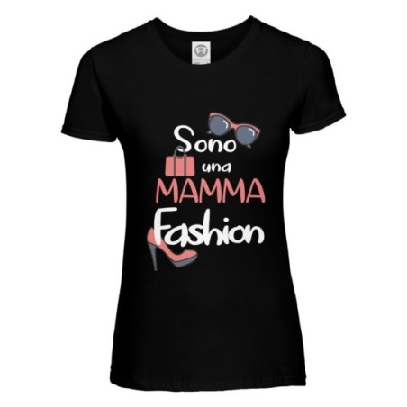T-shirt donna sono una mamma fashion
