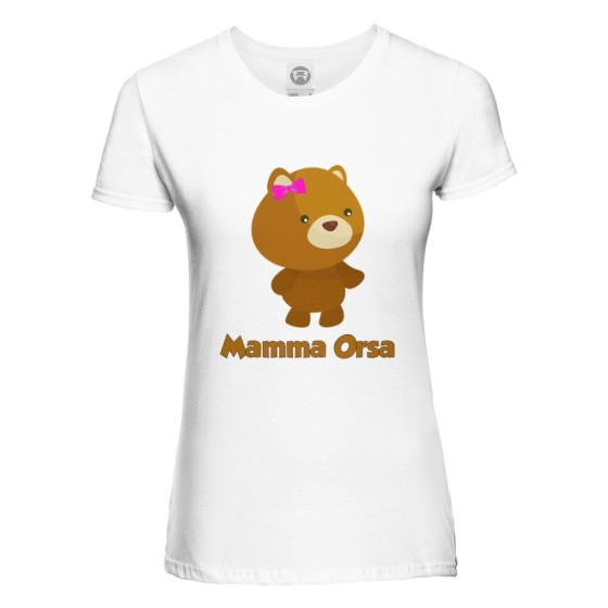 T-shirt donna mamma orsa Per la mamma