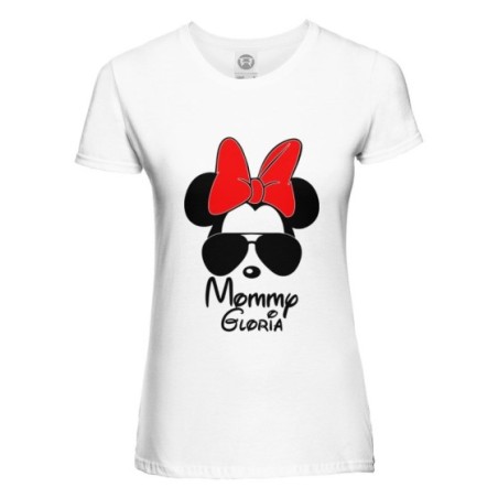 T-shirt donna personalizzata con nome mommy minnie