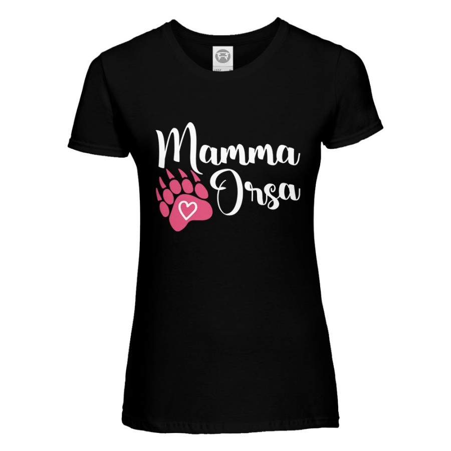 T-shirt donna mamma orsa con zampa Per la mamma