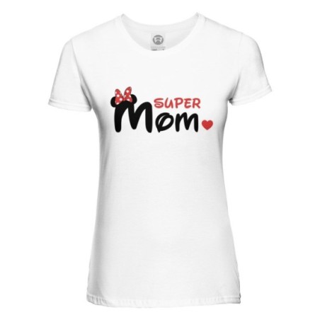 T-shirt donna super mom minnie Per la mamma