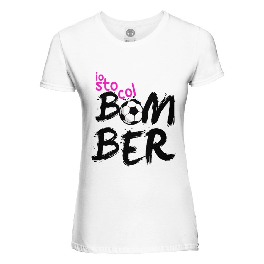 T-shirt donna io sto col bomber Per la mamma