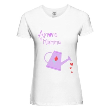 T-shirt donna amore di mamma con annaffiatoio Per la mamma