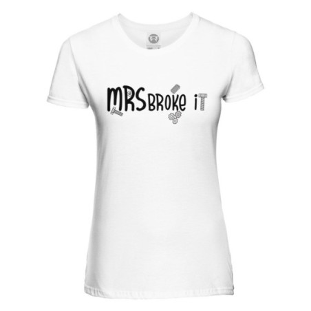 T-shirt donna mrs brokes it
