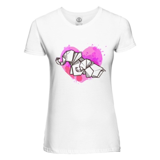 T-shirt donna elefantine rosa Per la mamma