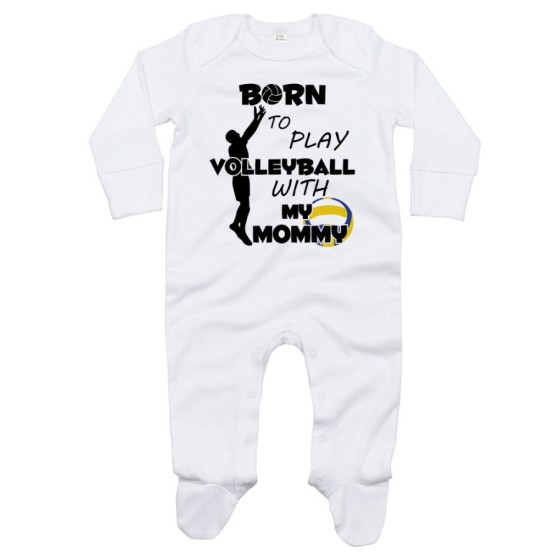 Tutina neonato born to play volleyball with my mommy Per la mamma