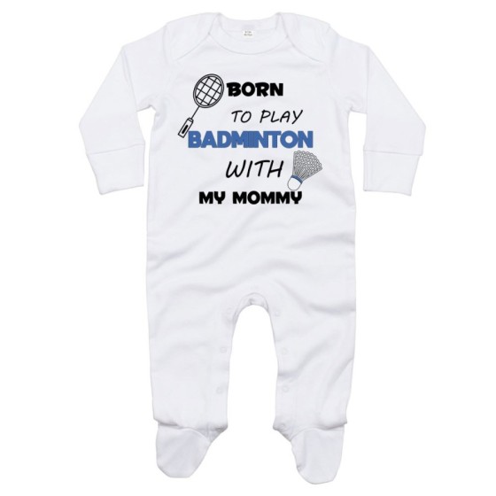 Tutina neonato born to play badminton with my mommy Per la mamma