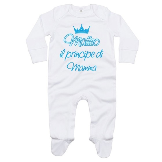 Tutina neonato personalizzata con nome il principe di mamma la principessa di mamma e corona Per la mamma