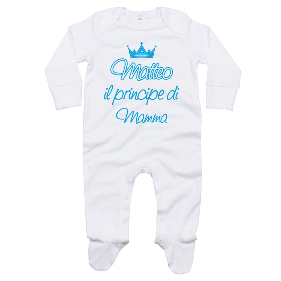 Tutina neonato personalizzata con nome il principe di mamma la principessa di mamma e corona Per la mamma