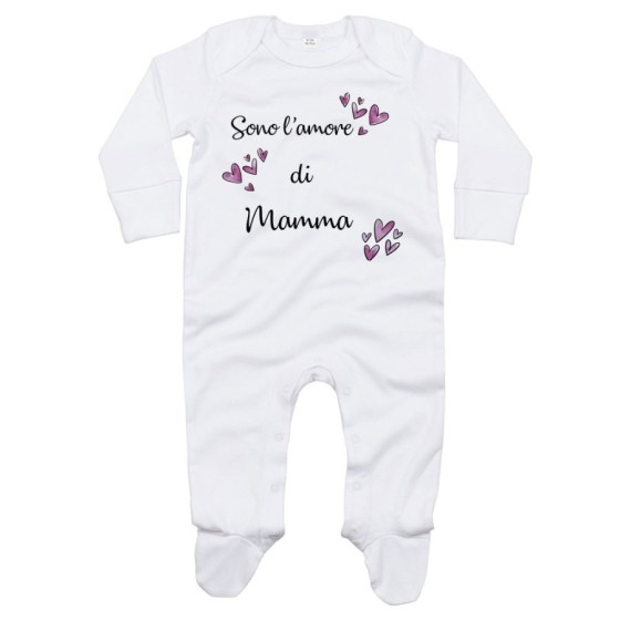 Tutina neonato sono l'amore di mamma cuori watercolor Per la mamma
