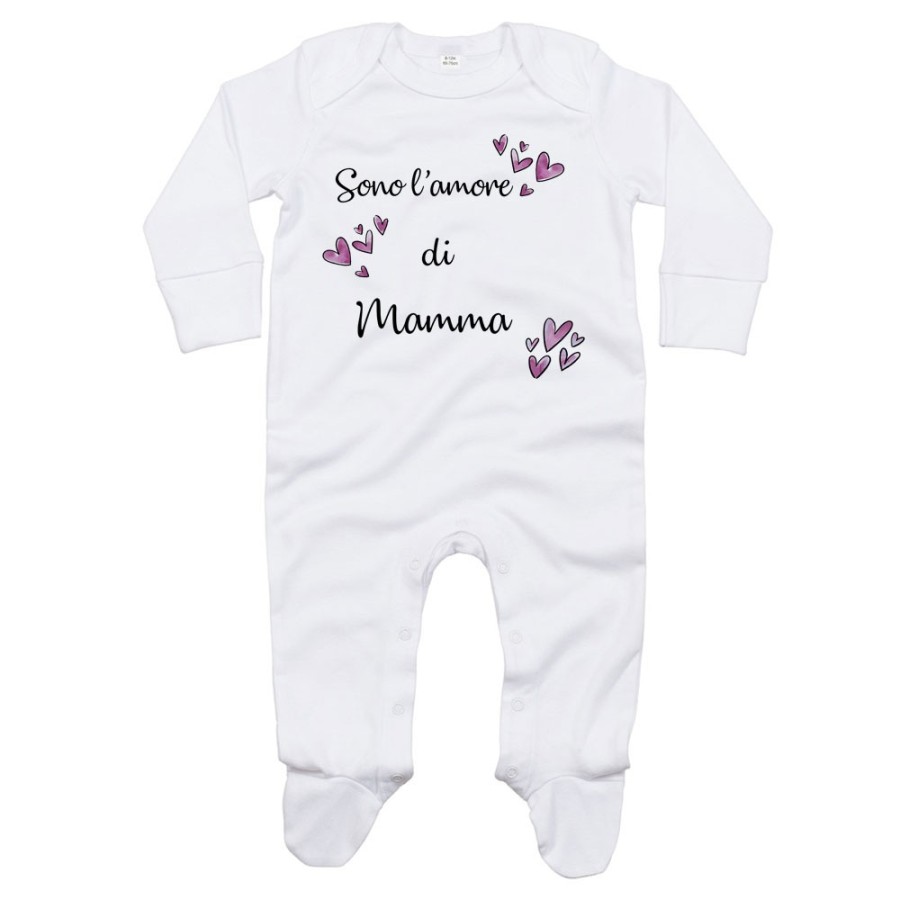 Tutina neonato sono l'amore di mamma cuori watercolor Per la mamma