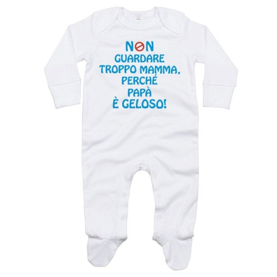 Tutina neonato non guardare troppo mamma perché papà è geloso Per la mamma