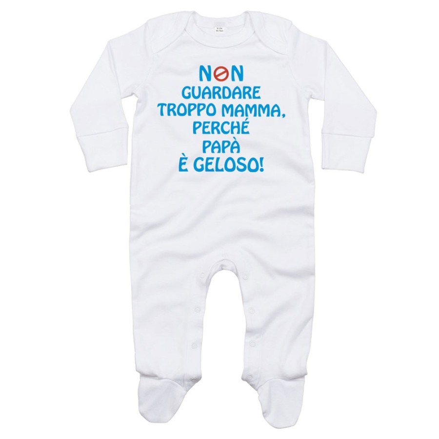 Tutina neonato non guardare troppo mamma perché papà è geloso Per la mamma