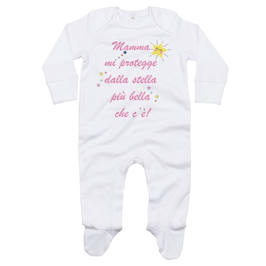 Tutina neonato mamma mi protegge dalla stella più bella che c'è Per la mamma