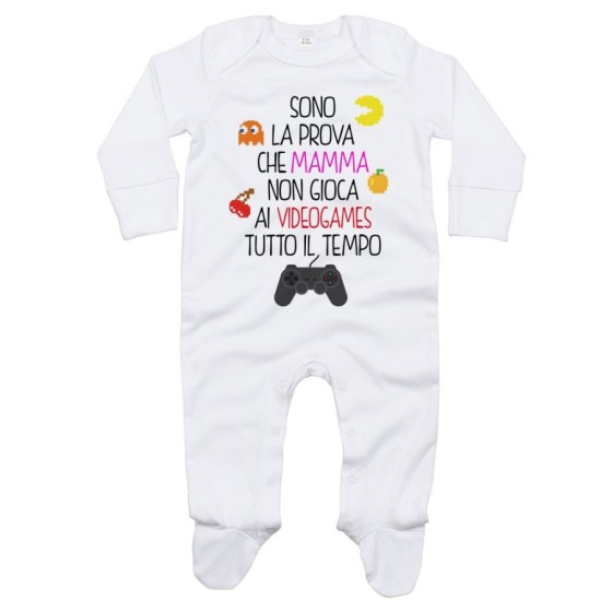 Tutina neonato sono la prova che mamma non gioca ai videogames tutto il tempo Per la mamma