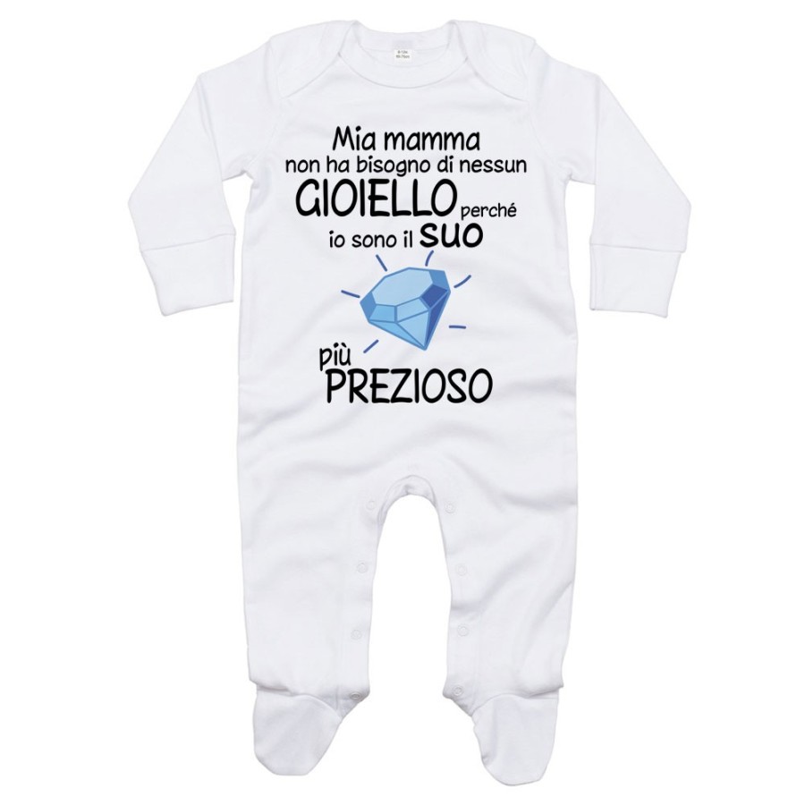 Tutina neonato mia mamma non ha bisogno di nessun gioiello perchè sono il suo diamante più prezioso Per la mamma