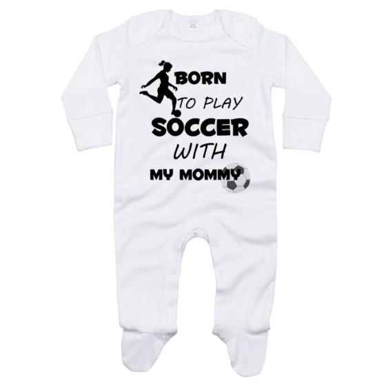 Tutina neonato born to play soccer with my mommy Per la mamma