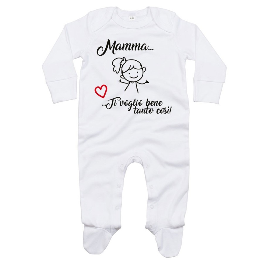 Tutina neonato mamma ti voglio bene tanto così Per la mamma