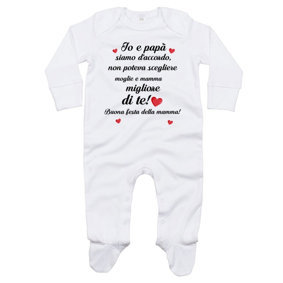 Tutina neonato papà non poteva scegliere moglie e mamma migliore di te buona festa della mamma Per la mamma