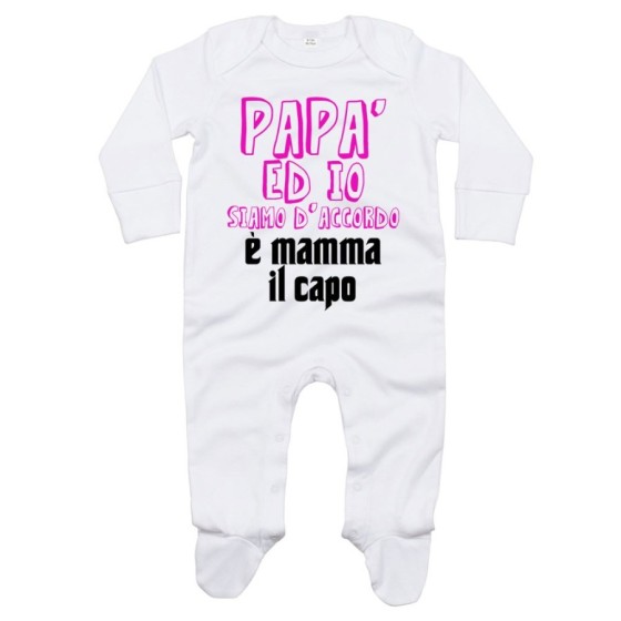 Tutina neonato papà ed io siamo d'accordo è mamma il capo Per la mamma