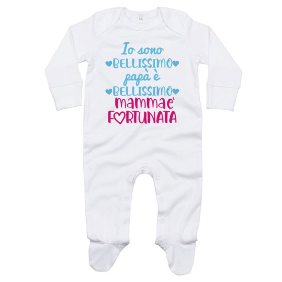Tutina neonato io sono bellissimo papà è bellissimo mamma è fortunata Per la mamma