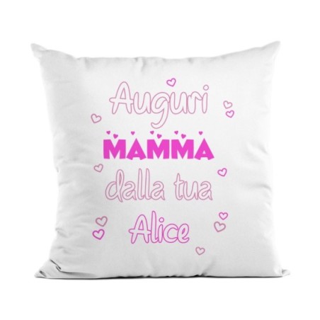 Cuscino personalizzato con nome auguri mamma dalla tua dal tuo Per la mamma