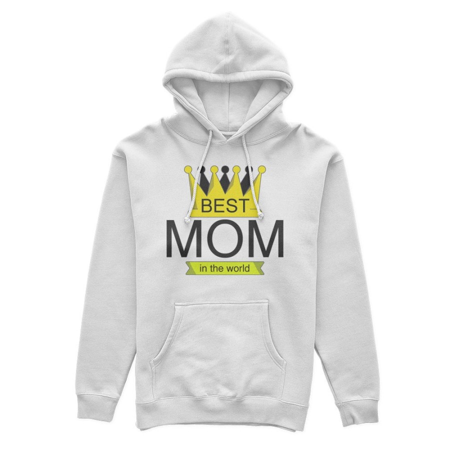 Felpa donna best mom in the world with crown Per la mamma