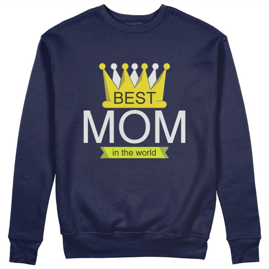 Felpa donna best mom in the world with crown Per la mamma