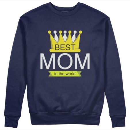 Felpa donna best mom in the world with crown Per la mamma
