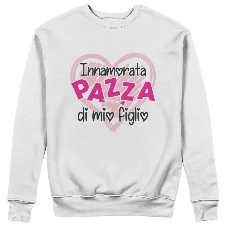 Felpa donna innamorata pazza di mia figlia - di mio figlio Per la mamma