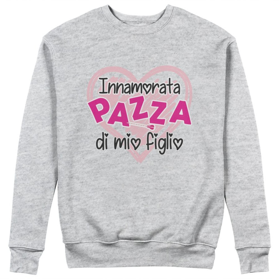 Felpa donna innamorata pazza di mia figlia - di mio figlio Per la mamma