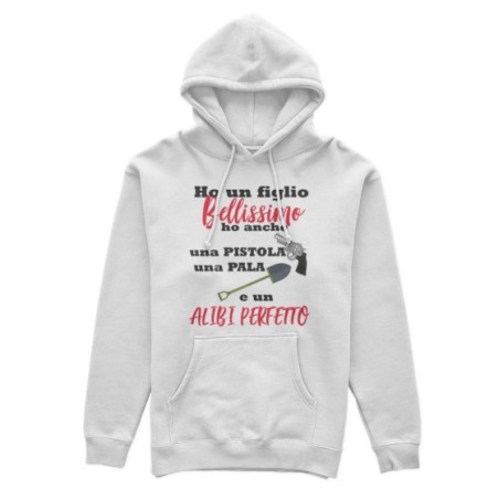 Felpa donna ho un figlio bellissimo ho anche una pistola...