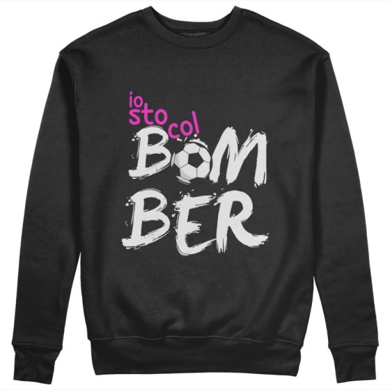Felpa donna io sto col bomber Per la mamma