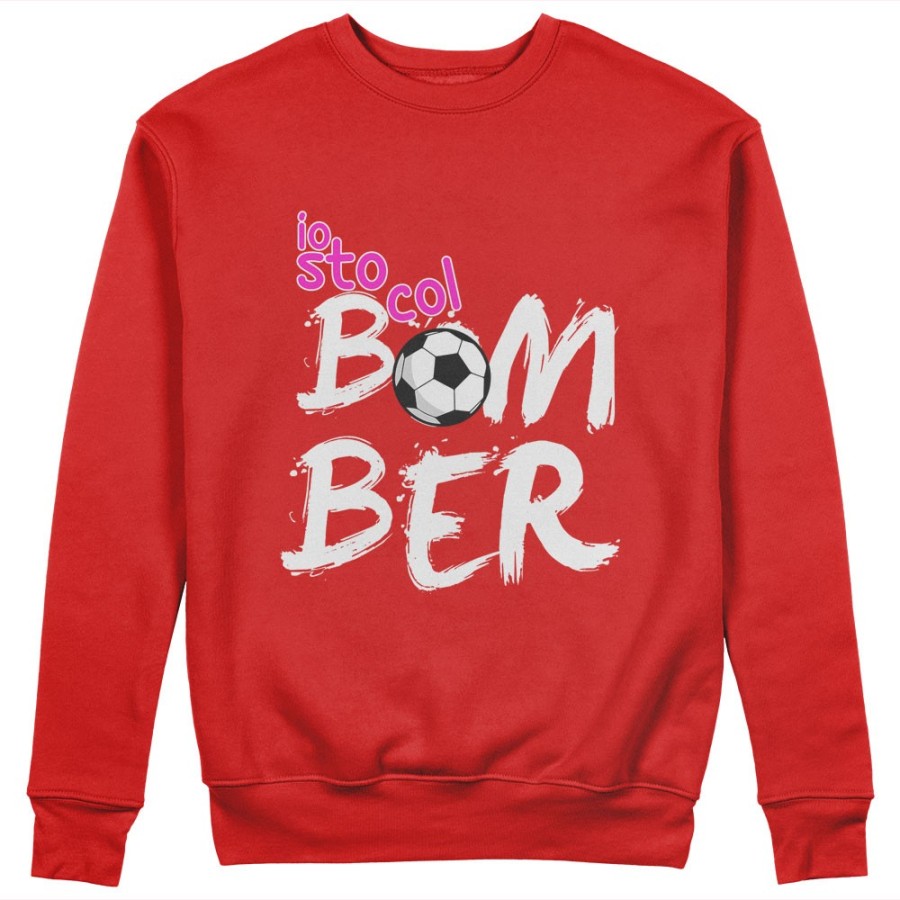 Felpa donna io sto col bomber Per la mamma