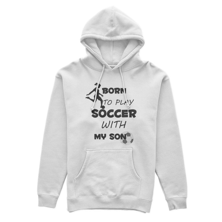 Felpa donna born to play soccer with my son my daughter Per la mamma