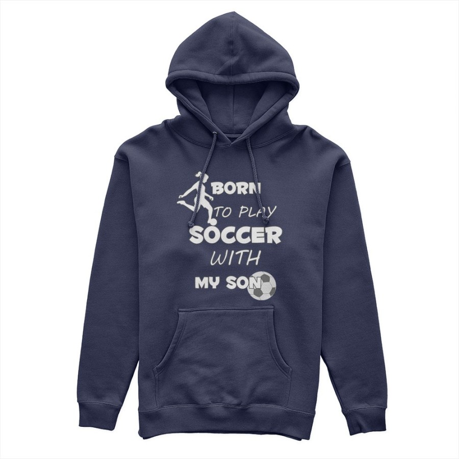 Felpa donna born to play soccer with my son my daughter Per la mamma
