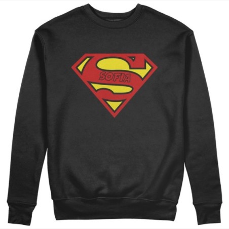 Felpa donna personalizzata con nome super woman Per la mamma