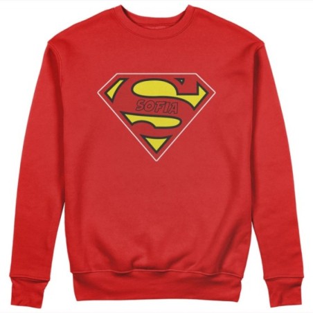 Felpa donna personalizzata con nome super woman Per la mamma