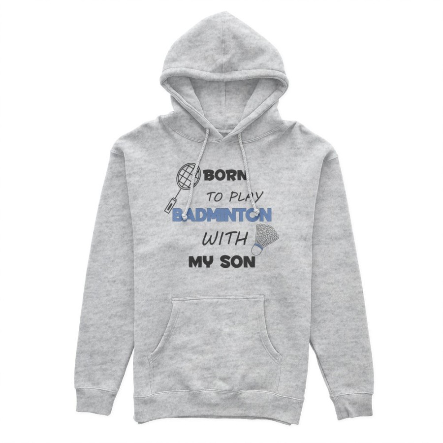 Felpa donna born to play badminton with my son my daughter Per la mamma