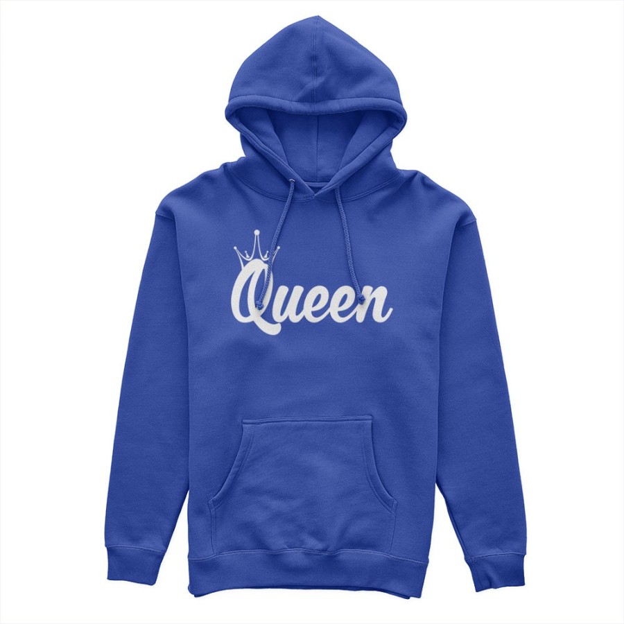 Felpa donna personalizzabile con nome queen con corona Per la mamma