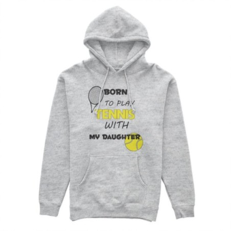 Felpa donna born to play tennis with my son my daughter Per la mamma