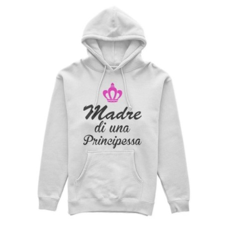Felpa donna madre di un principe e principessa con corona...