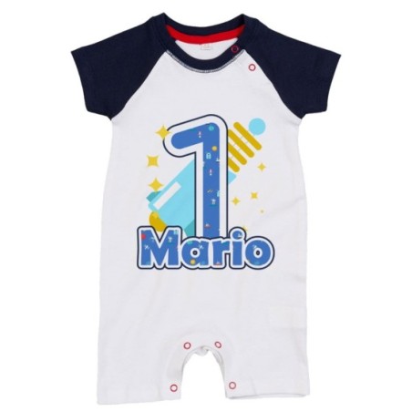 Pagliaccetto neonato personalizzato con nome festa a tema spaziale Compleanno